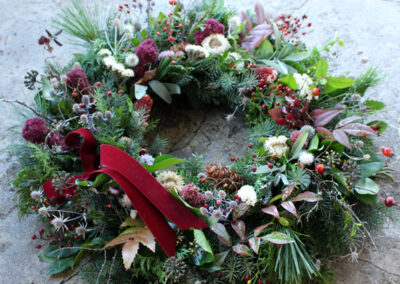 Upcountry Luxe Wreath in classic reds and whites