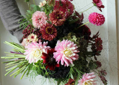 Skipley Louis Jean in mixed bouquet with Chilson's Pride dahlia