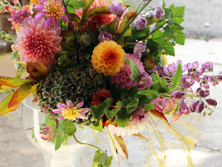 Autumn bouquet from the cutting garden